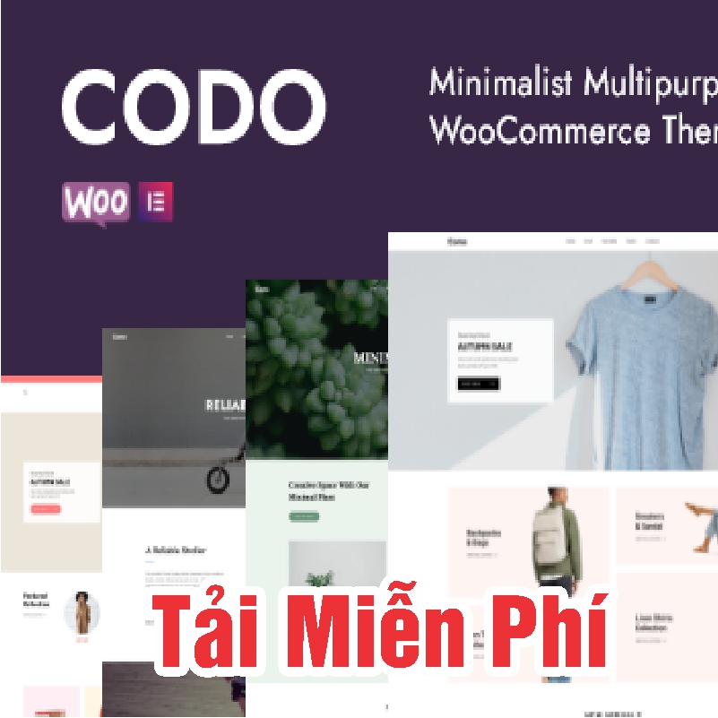 Chia sẻ Them WordPress Codo – Minimalist WooCommerce Theme Miễn Phí