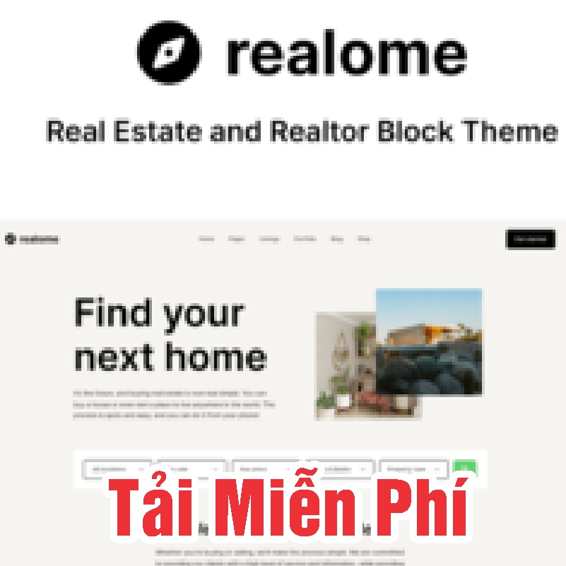Chia sẻ Them bất động sản - Realome Real Estate and Realtor Block Theme